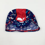 Sea Animals Navy Sun Hat - Boys 12-18 Months