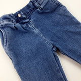 Mid Blue Denim Jeans  - Girls 6-9 Months