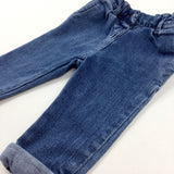 Mid Blue Denim Jeans  - Girls 6-9 Months