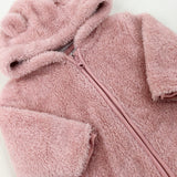 Pink Fluffy Onesie - Girls 6-9 Months