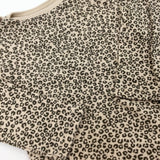 Animal Print Tan Long Sleeve Bodysuit - Girls 9-12 Months