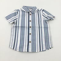 Blue & White Striped Shirt - Boys 18-24 Months