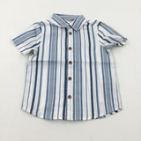 Blue & White Striped Shirt - Boys 18-24 Months