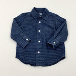 Patterned Navy Long Sleeve Shirt - Boys 18-24 Months