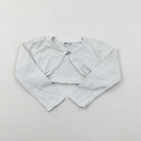 White Knitted Cropped Cardigan - Girls 18-24 Months