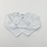 White Knitted Cropped Cardigan - Girls 18-24 Months