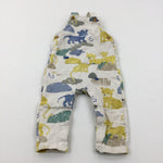 Wild Cats Blue & Yellow Jersey Dungarees - Boys 12-18 Months