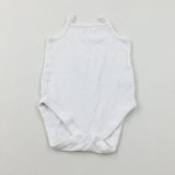 White Cotton Bodysuit - Girls 18-24 Months