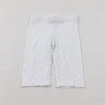 White Cropped Jersey Trousers - Girls 18-24 Months