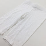 White Cropped Jersey Trousers - Girls 18-24 Months