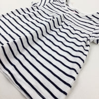 Black & White Striped T-Shirt - Girls 12-18 Months