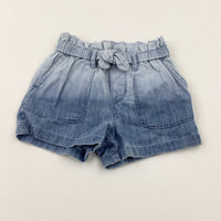 Light Blue Denim Shorts - Girls 18-24 Months