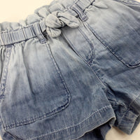 Light Blue Denim Shorts - Girls 18-24 Months