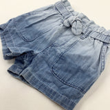 Light Blue Denim Shorts - Girls 18-24 Months