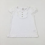 White Cotton T-Shirt - Girls 18-24 Months