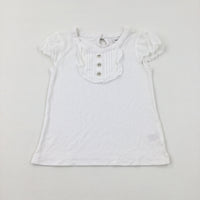 White Cotton T-Shirt - Girls 18-24 Months