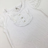 White Cotton T-Shirt - Girls 18-24 Months