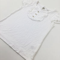 White Cotton T-Shirt - Girls 18-24 Months