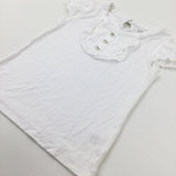 White Cotton T-Shirt - Girls 18-24 Months