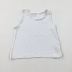 White Cotton Vest - Girls 18-24 Months