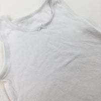 White Cotton Vest - Girls 18-24 Months