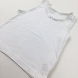 White Cotton Vest - Girls 18-24 Months