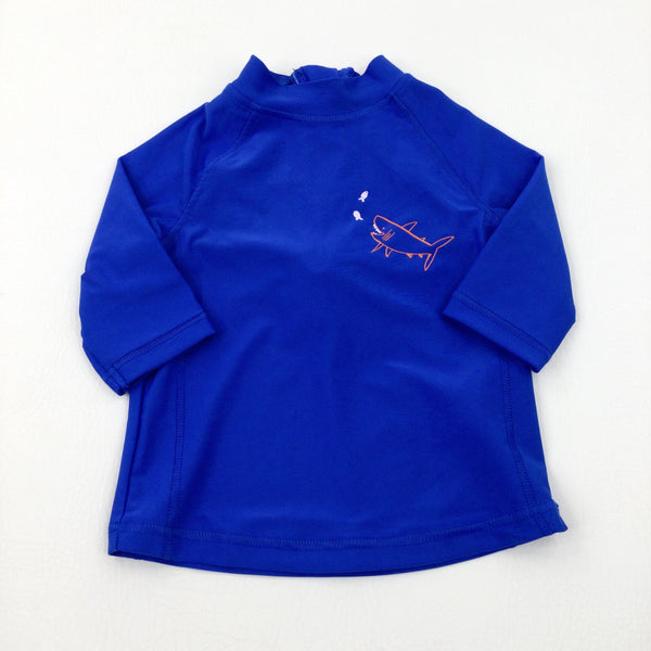 Shark & Fish Blue Beach Top - Boys 2-3 Years