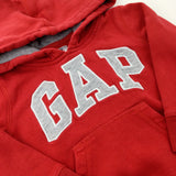 'GAP' Appliqued Red Hoodie - Boys 18-24 Months