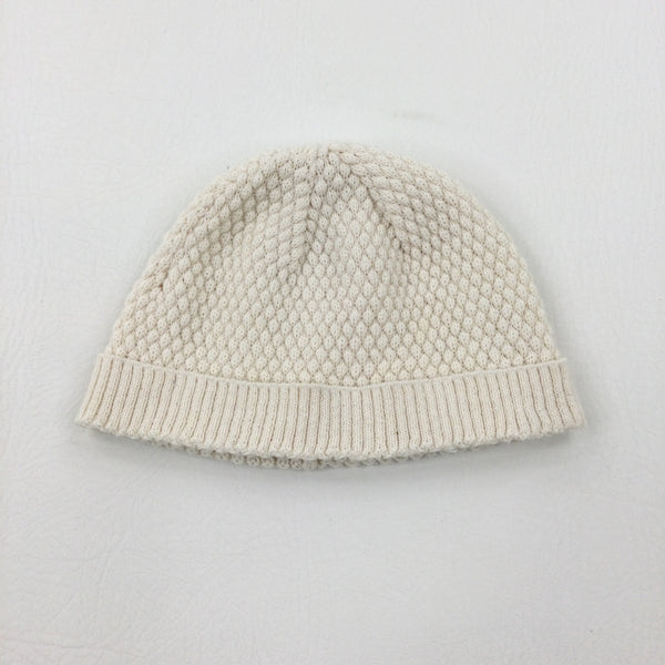 Cream Knitted Winter Hat - Boys 18-24 Months