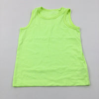 Neon Yellow Vest Top - Boys 5-6 Years