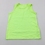 Neon Yellow Vest Top - Boys 5-6 Years