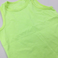 Neon Yellow Vest Top - Boys 5-6 Years