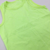 Neon Yellow Vest Top - Boys 5-6 Years