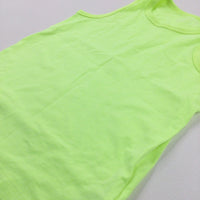 Neon Yellow Vest Top - Boys 5-6 Years