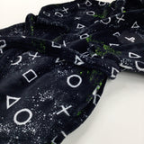 Playstation Symbols Black Fluffy Dressing Gown - Boys 5-6 Years