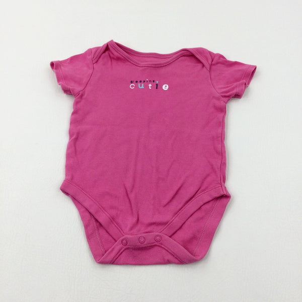 'Sleeping Cutie' Pink Bodysuit - Girls 18-24 Months