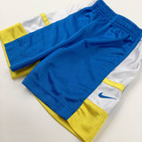 Nike Blue & Yellow Sports Shorts - Boys 2-3 Years