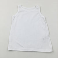 White Cotton Vest - Boys 6-7 Years