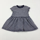 Navy Striped Jersey Dress - Girls 18-24 Months