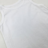 White Cotton Vest - Boys 6-7 Years