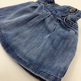 Mid Blue Denim Skirt With Adjustable Waist - Girls 18-24 Months