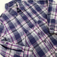 Lilac Checked Long Sleeve Shirt - Girls 2-3 Years