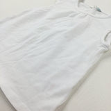 White T-Shirt - Girls 18-24 Months