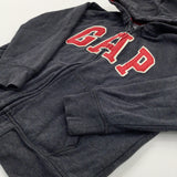 'GAP' Appliqued Charcoal Gey Zip Through Hoodie - Boys 8-9 Years