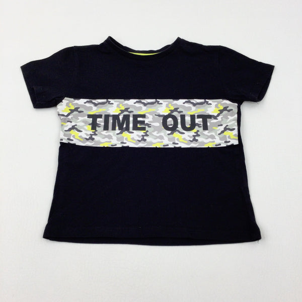 'Time Out' Camouflage Black T-Shirt - Boys 2-3 Years