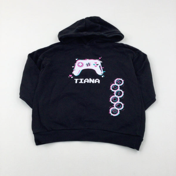 'Tiana' Game Controller Black Hoodie - Girls 8-9 Years