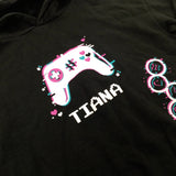 'Tiana' Game Controller Black Hoodie - Girls 8-9 Years