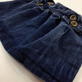 Mid Blue Denim Skirt With Adjustable Waist - Girls 2-3 Years