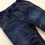 Dark Blue Denim Jeans - Boys 6-9 Months