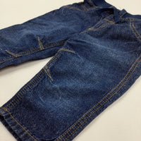 Dark Blue Denim Jeans - Boys 6-9 Months